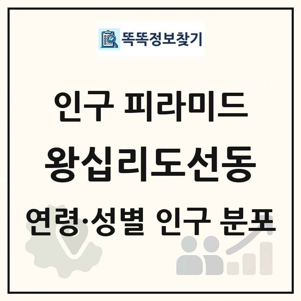 왕십리도선동 인구 피라미드 링크 그림